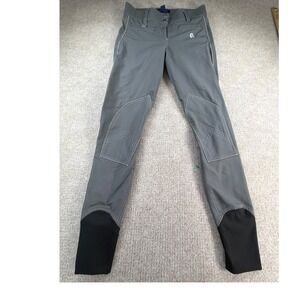 B Vertigo Womens Gray Full Seat Equestrian Riding Breeches Pants USA 24 GB 10